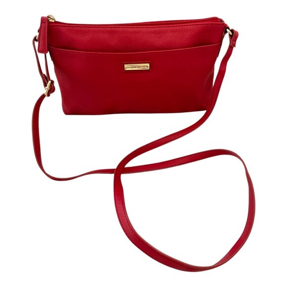 Tommy Hilfiger Red Crossbody Bag With Adjustable Strap & Gold Tone Hardware - Picture 1 of 6